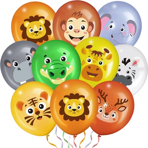 Censen 45 Pcs Animal Balloons 12 Inch Latex Balloons Party Decoration for Kids Birthday Party Baby Shower Indoor Outdoor Decor(Animal) by Censen - Used condition - US$8.99