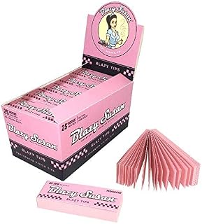 Blazy Susan Pink Filter Tips - Perforated Rolling Paper Tips - 25 Pack, 50 Count (1250 Tips Total)