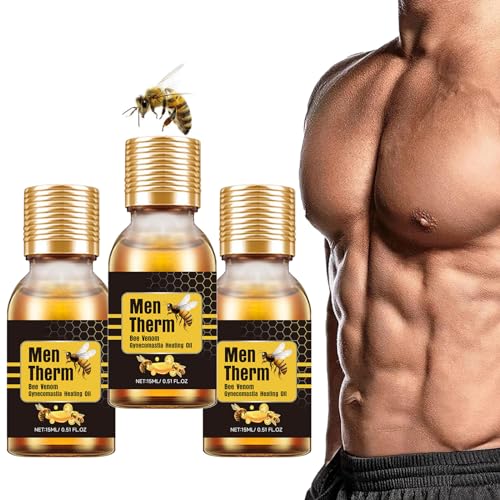 Men Bee Venom, Bee Venom Gynecomastia Heating Oil, Men Bee Venom Oil (3Pcs)