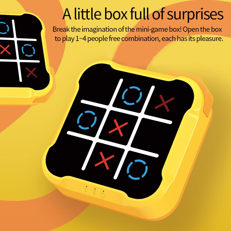 TGHIJKK Electronic Tic Tac Toe Game: Puzzles Portable Games 3-in-1 Tic Tac Toe Bolt Game Travel Tic Tac Toys for Educational Memory Growth, Infinite Tic-Tac-Toe Board Games for Ages 3+