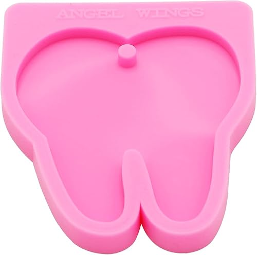 Miniatura 3 de Moldes de silicona con forma de diente brillante brillante para hacer llavero, molde de arcilla polimérica, collar hecho a mano, joyería de resina