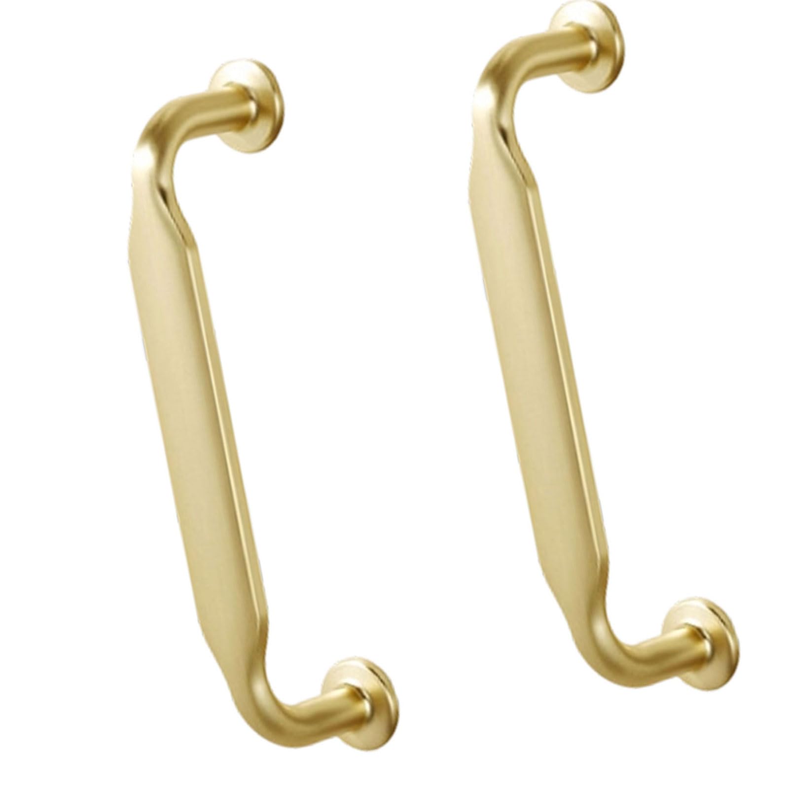 Fromceo Gold Brushed 2Pcs Drawer Pulls Zincs Alloy Dressers Knob Cupboard Handle Simple Furniture Handle Bedside Cabinet Pull Hardware Furniture Handles And Knob For Dressers Simple