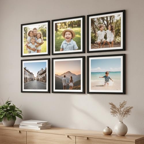 Image of kotart Photo Frame For Wall | Aesthetic Collage Picture Frames For Wall Decor | Rectangular Photo Frames For Home Decor Office Livingroom Bedroom | Pack of 6 (12X12 inch)