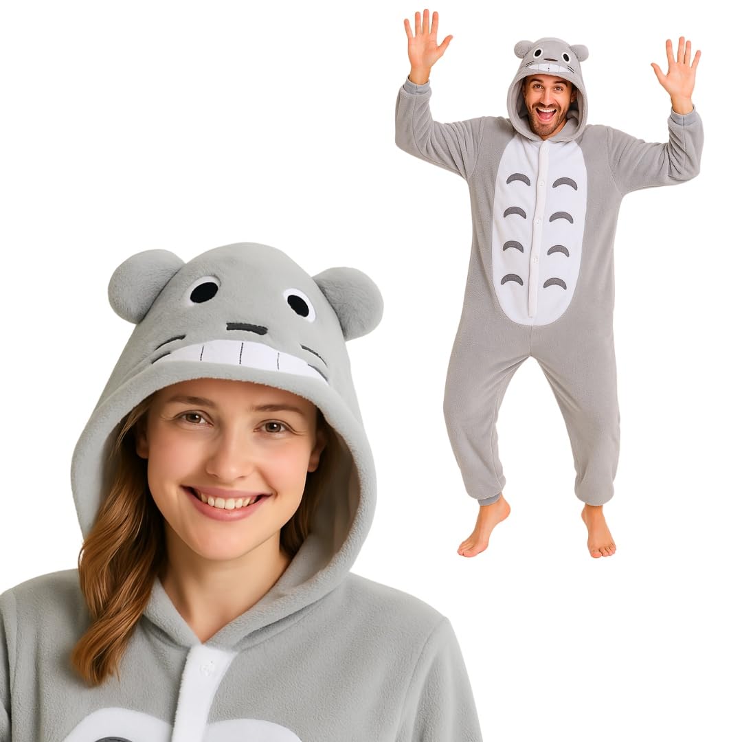 Totoro Combinaison pour adulte - Pyjama Kigurumi câlin unisexe - Tailles S-XL DE/NL/SE/PL Alphanumérique S Regular Baby Yoda