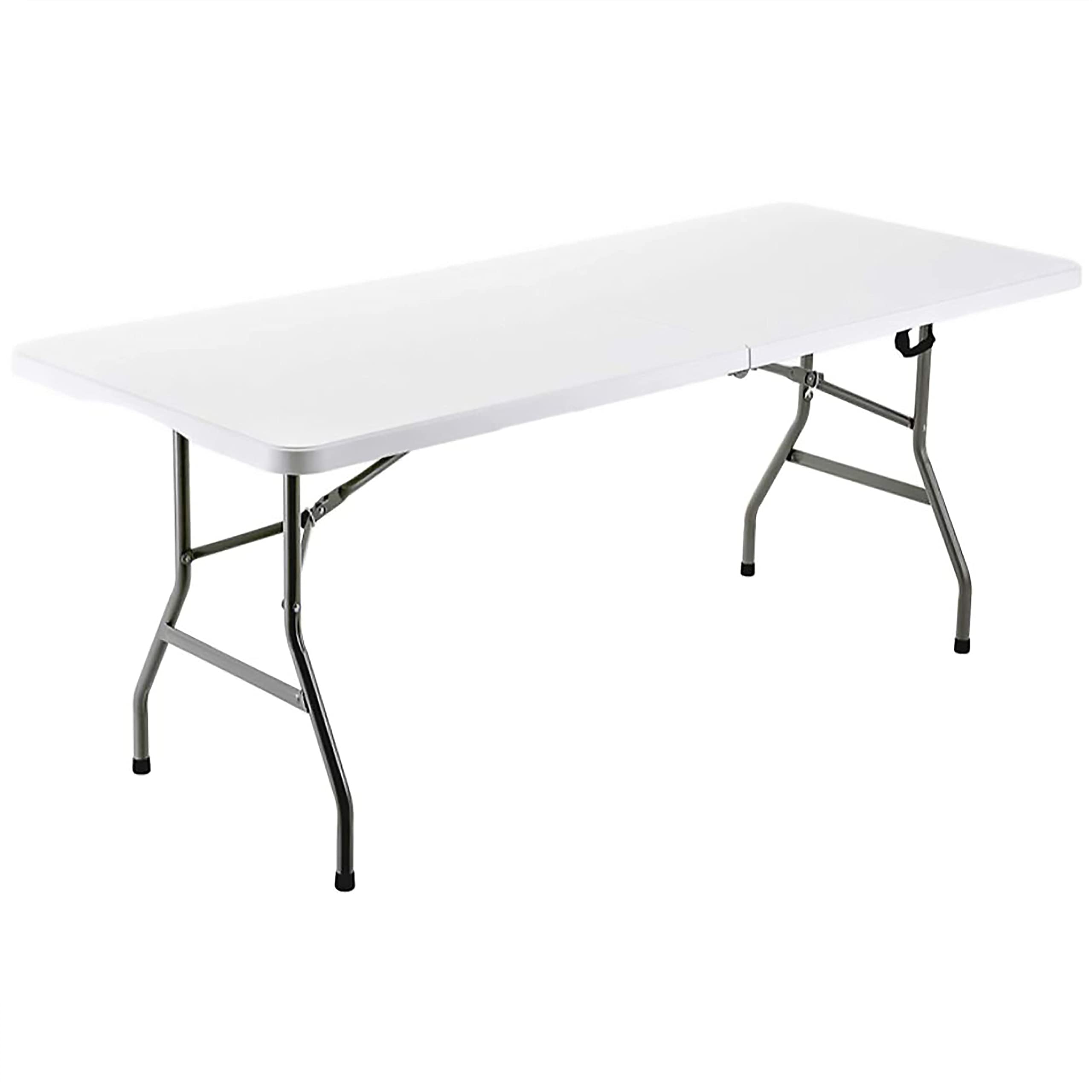 Lanny Classic Portable Plastic Folding Table for Picnic Dining table,Camp Event,Plain White zk180s, LC-1.8M-6FT-09, 180 x70 x 74cm