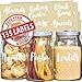 Talented Kitchen 110 White Cursive Pantry Labels - White Pantry Label Sticker Ingredients. Water Resistant Food Jar Labels. Jar Decals f/Pantry Organization Storage (Set of 110- White Cursive Pantry)