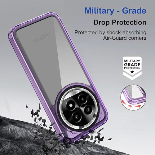 Image of Zapcase Back Case Cover for Realme 14 Pro Lite 5G | Compatible for Realme 14 Pro Lite 5G Back Cover | Case Cover with Camera Protection | (TPU + PC | Translucent Purple)
