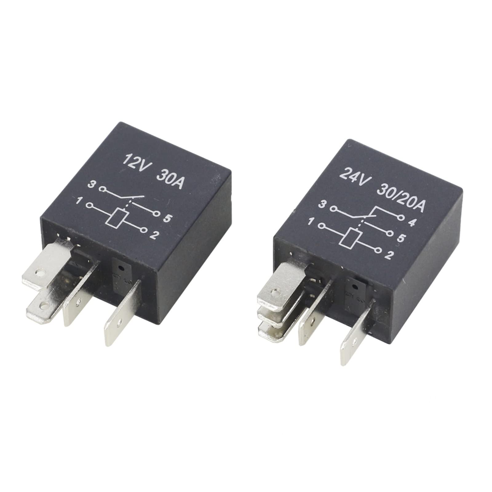 QEFHSVVZE 1 PCS 4 Pin/5 Pin 30A 12V/24V Violet Series 4-pin/5-pin Automotive Relay(12v,1 PCS 5 Pin)
