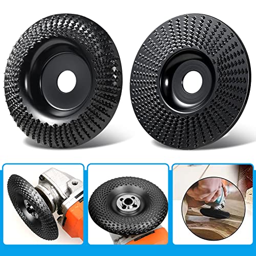 Dkitdbit VVT-012 2 Pcs Wood Carving Disc Set 4 Inch (100Mm) For Angle Grinder thumb #2