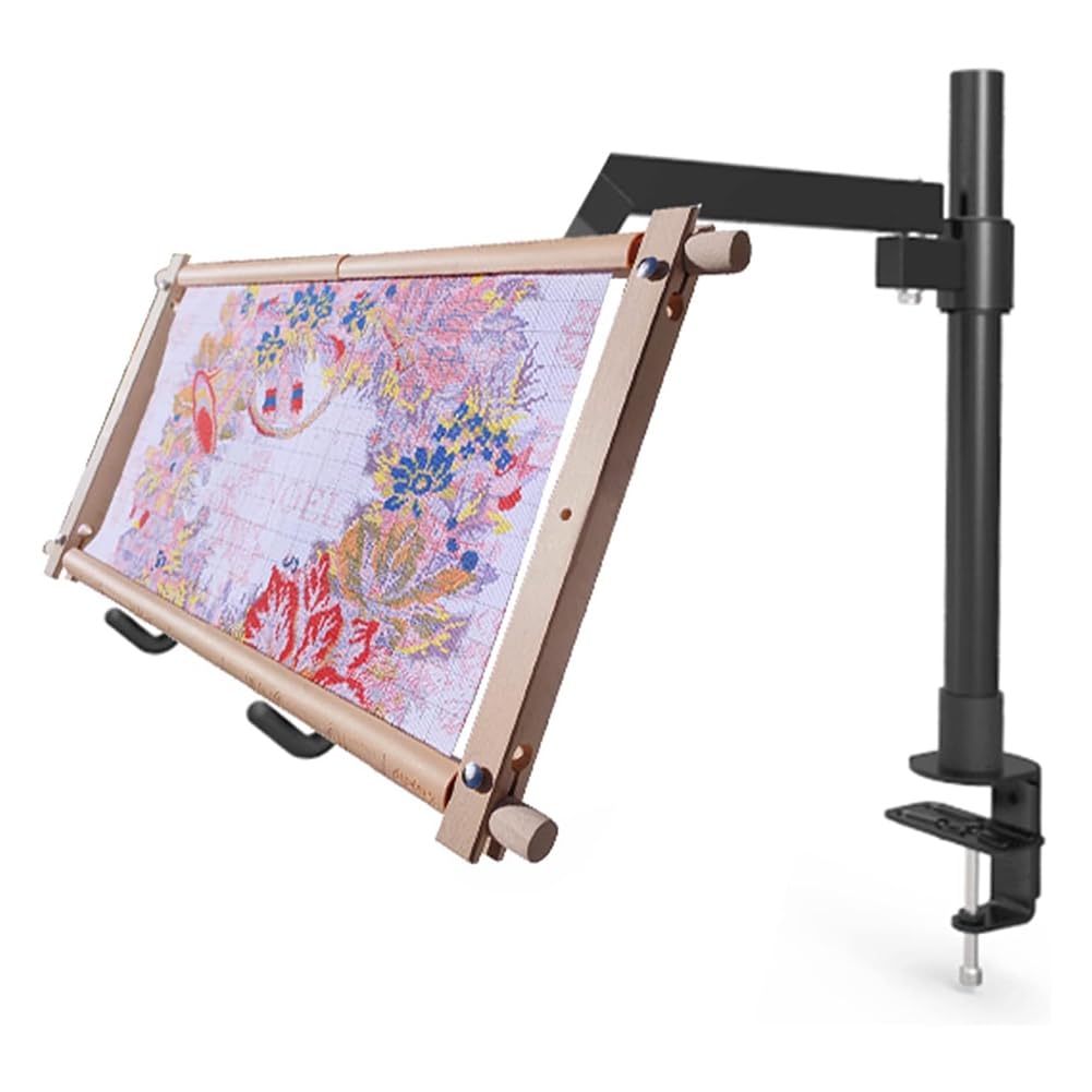 CTRLZS Metal Needlework Frame Stand Adjustable Rotating Embroidery Stand Embroidery Frame Stand for Needle Points, Fine Workmanship