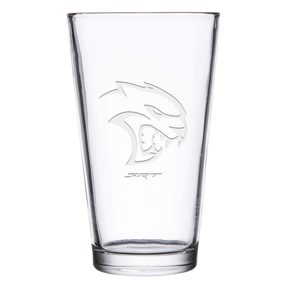 Dodge Hellcat Laser Engraved Pint Glass - 16 oz