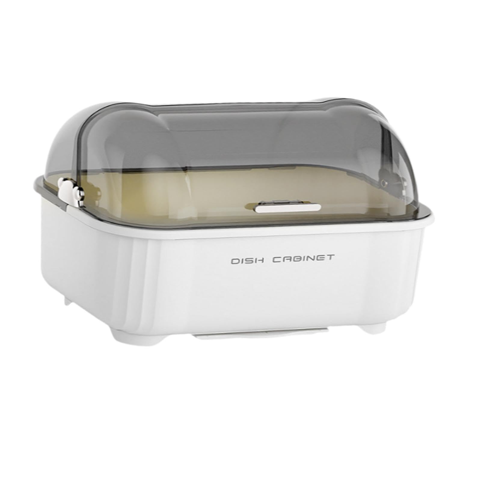 Escurreplatos con Tapa, Escurridor de Platos, Caja de Almacenamiento a Prueba de Polvo, Gran Capacidad para Tazas, Platos Y Cucharas, Gris Blanco, Individual