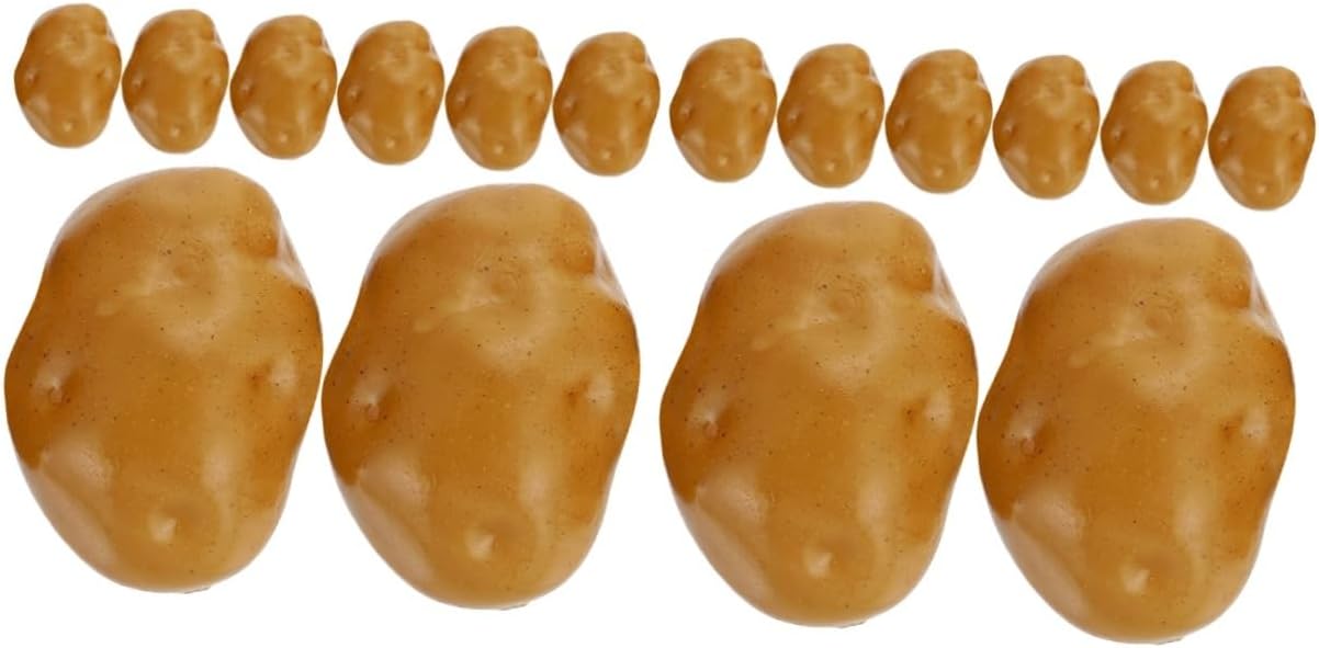 16pcs Decorative Simulated Potato Foam Model Realistic Vegetable Props for Home Kitchen Photography and Event Decoration Lightweight and Portable Design