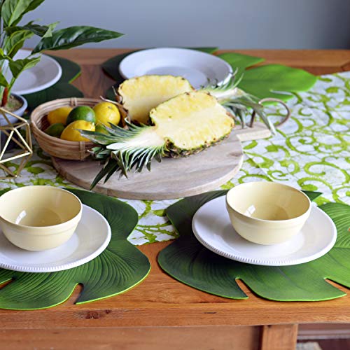 Whw Whole House Worlds Palm Leaf Place Mats, Set Of 4, Thick And Durable, Lush Green Tones, Tropical Style, Over 1 1/2 Feet Long (19 Inches) #TOP1