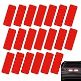 Ferianl 20PCS Reflective Stickers, 1.2″ x 3.15″ High Visibility Waterproof Reflective Strips, Safety Warning Tape for Car Motorcycle Bike Trailer Helmet Mailbox Bag (Red)