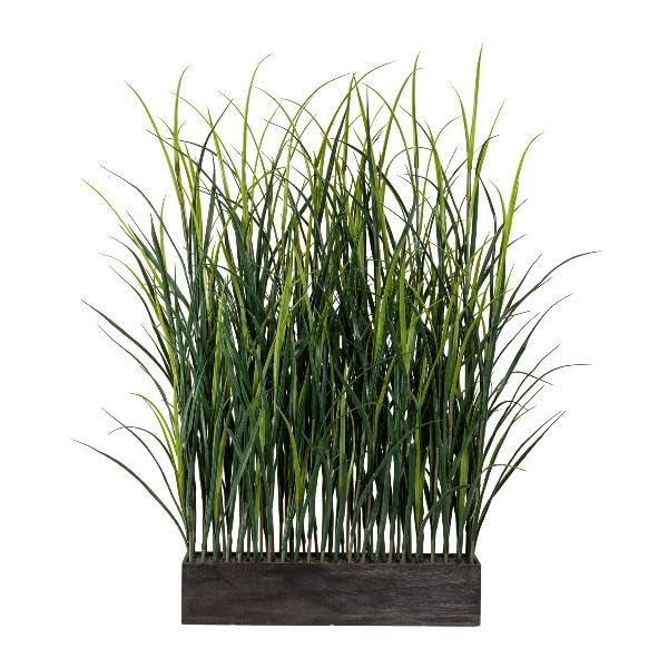 Séparateur de pièce en millet vert pour créer un coin bureau cosy à la maison