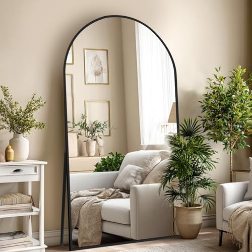 Image of Beauty4U Arched Full Length Mirror 200x100cm, Black