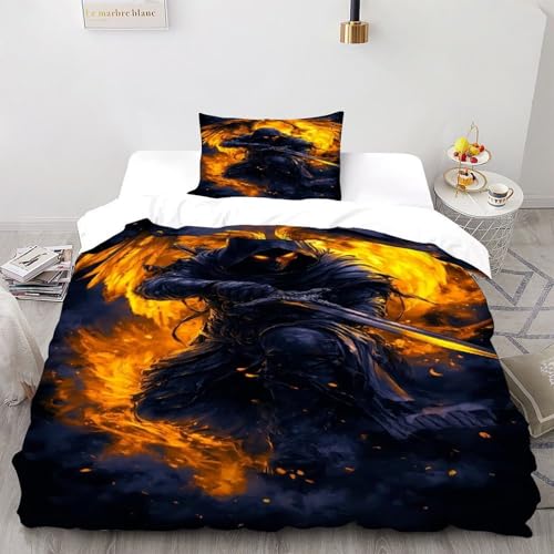 Épée aux Ailes de feu Housse De Couette Design Gothique Luxe en Microfibre