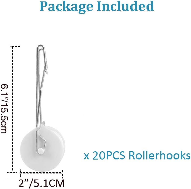 20 Pack Tomato Trellis Roller Hooks with 49.2FT String for Tomato,Plant, Greenhouse,Flower Vine Twine Crop Trellis Kit Plant Roller Hook