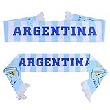 bufanda españa mundial 2018 El paquete incluye: 1 unidad. Bufanda de fútbol con bandera del equipo nacional de QTKJ: Argentina 2018, diseño de la Copa del Mundo