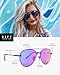 DIFF Lenox Black + Purple Mirror, Designer Oversized Aviator Sunglasses for Women UV400 Protection
