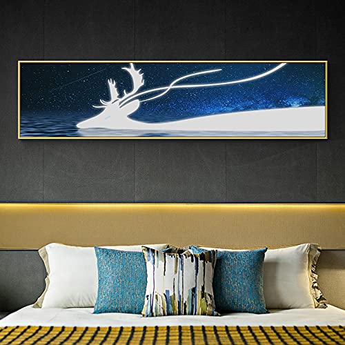 Toile cerf aquarelle 40x150cm cuadros pour décoration de salon