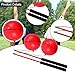 Menolana Exercise Ball, Fitness Balls, Anti Slip Foam Handles with Rod Outdoor Game Hand Throwing for Park Elderly Adults Children, Red