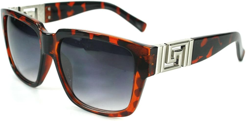 Georgio Caponi Greek Key Classic Square Sunglasses