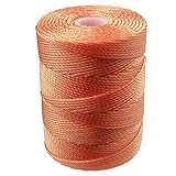 C-LON Bead Cord, Tangerine - 0.5mm, 92 Yard Spool