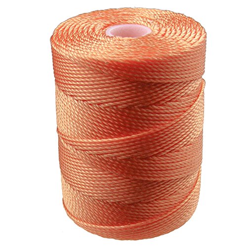 C-LON Bead Cord, Tangerine - 0.5mm, 92 Yard Spool