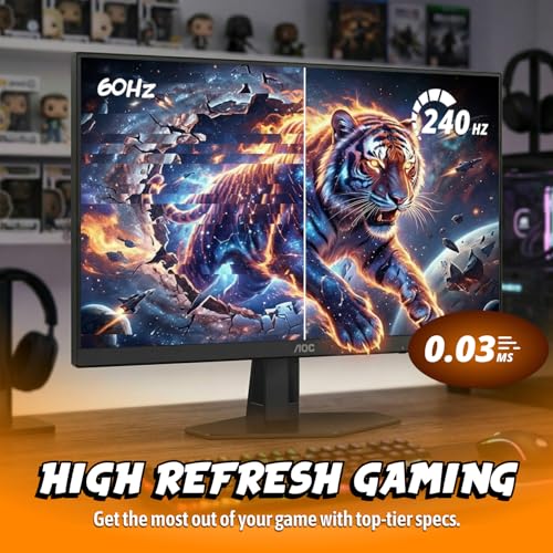 Image of AOC 27G51F 27 inch Gaming Monitor 1920x1080 144Hz, IPS Panel, Console Gaming Ready, Full HD, 3-Sided Frameless, 1x HDMI 2.0, 1x Display Port, 3-Year Zero-Bright-Dot