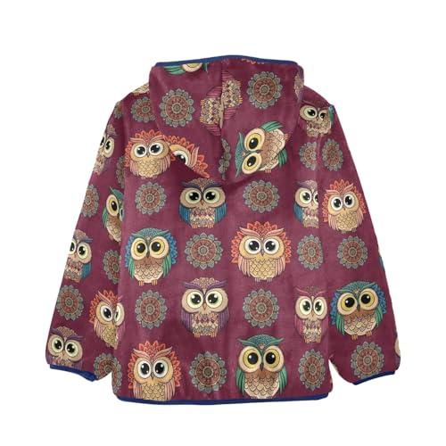 CHIFIGNO Boho Owls Toddler Snow Jacket Soft Winter Jacket for Boy 3T2