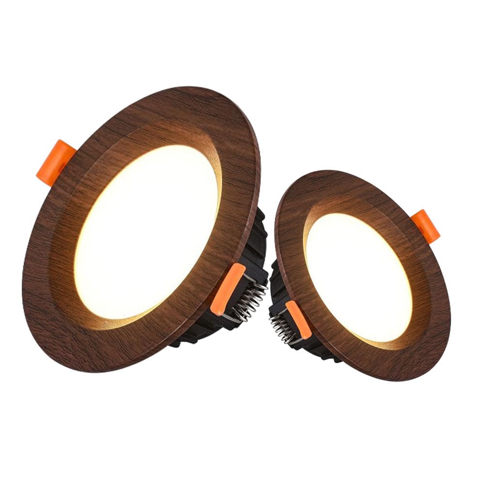 ASerZenith 2Pack Led Recessed Downlight, Dimmable, 3Cct Color Temperature Adjustable 3000K | 4000K | 6000K, Ultra-Thin Round Aluminum Alloy Simple Retrofit Installation Recessed Lights,Size_Name-7W