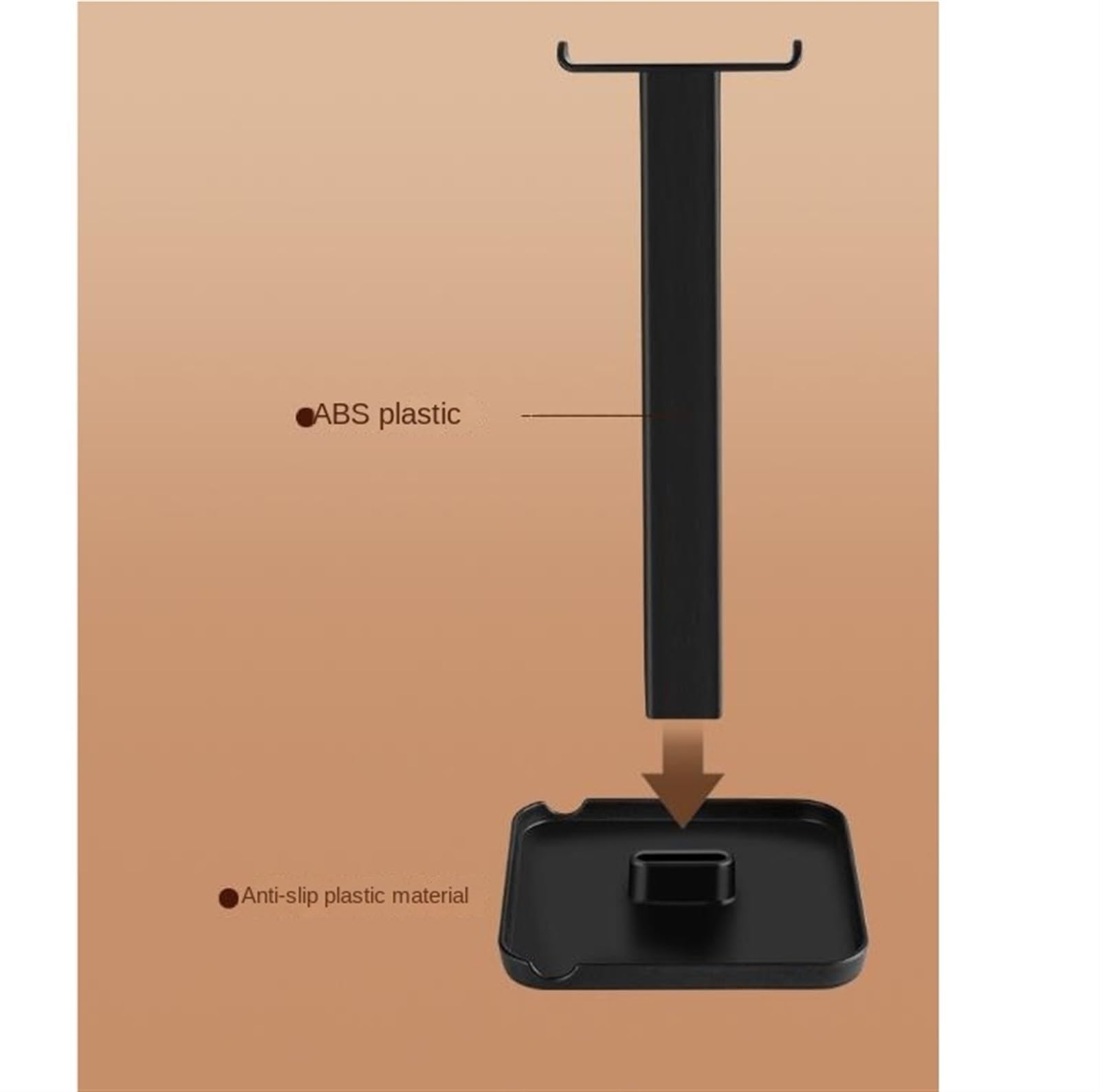 MRKU Supporto per Cuffie, Gancio per Cuffie, Supporto da scrivania, Design Universale Rimovibile, Display Rimovibile