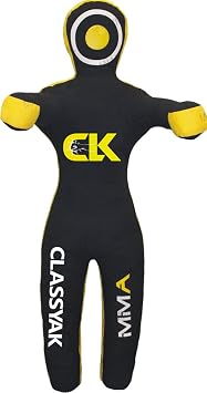 Classyak MMA Jiu Jitsu Training Wrestling Black Standing Position Punching Bag - Unfilled