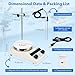 ScitoLAB 5.5 inch Magnetic Stirrer Hot Plate, Max Temp 572℉/ 300℃, 100-1500RPM Ceramic Coated Aluminum Stir Plate, Max 5L Stirring Capacity, with Stir Bar, Temp Probe Sensor, Stand