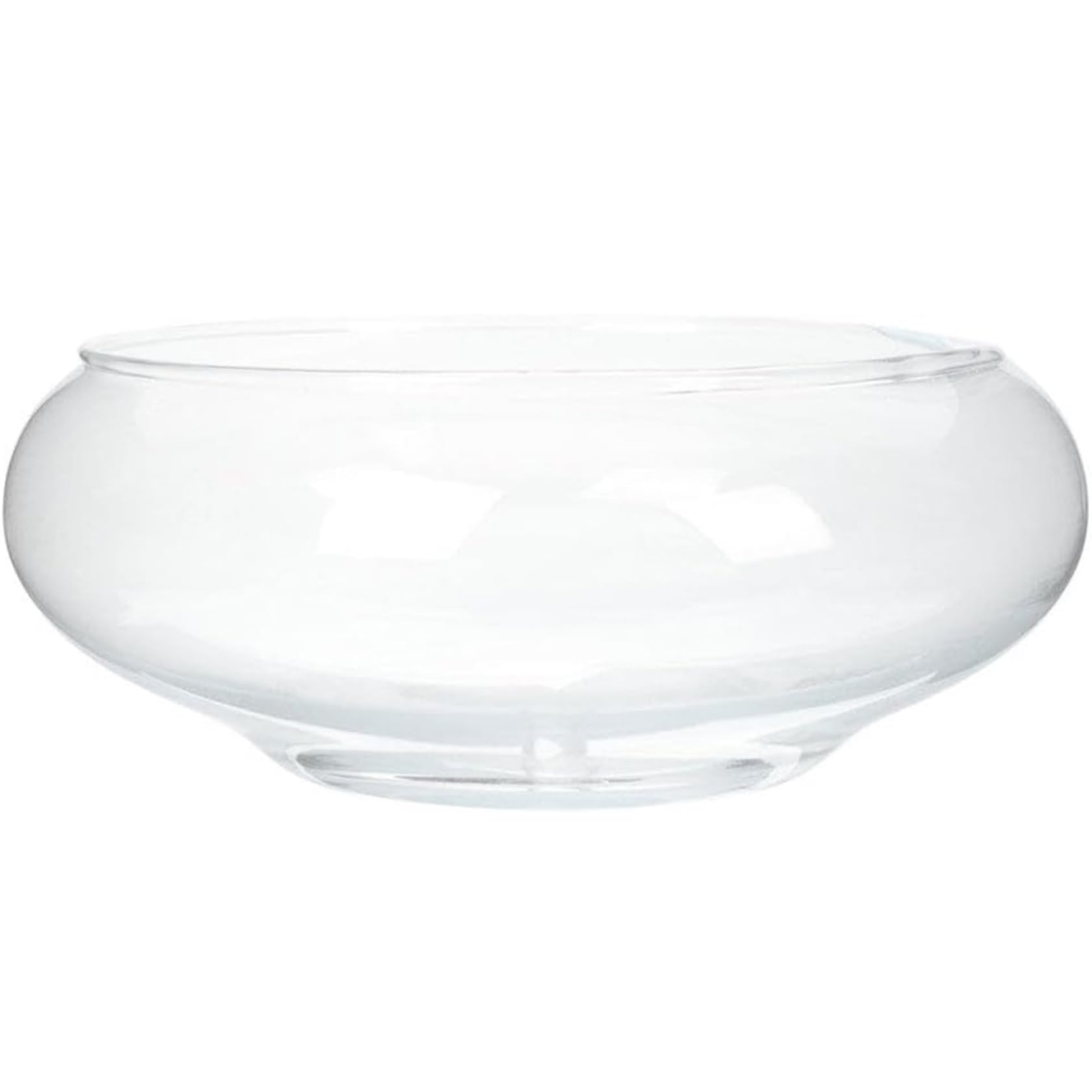 Ngbbby Lotus Bowl Planter 6" Round Lotus Flower Bowl Clear Water Lily Decorative Glass for Hydroponic Plant