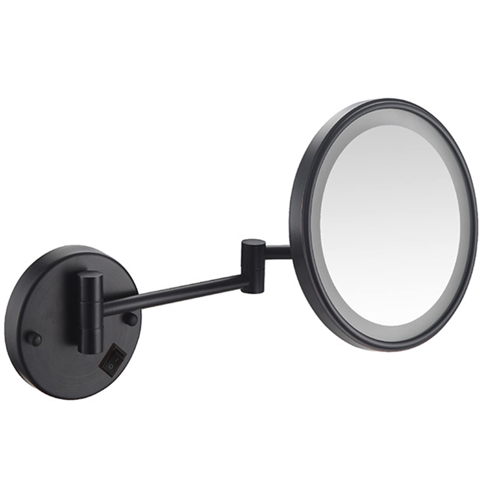Miroir de salle de bain mural à LED en laiton Nero miroir de rasage extensible pivotant haut de gamme