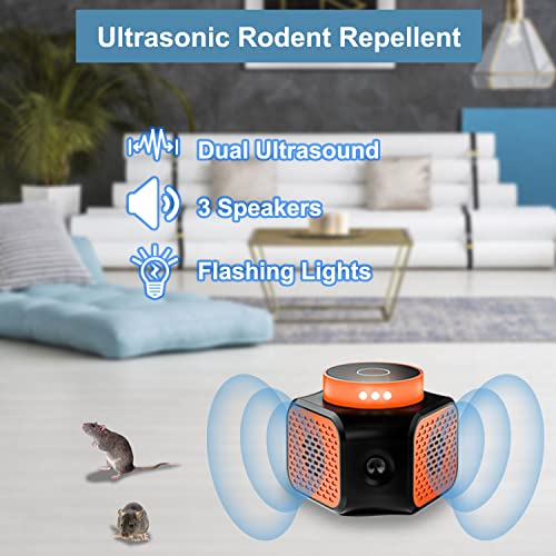 Ultrasonic Rodent Repellent Indoor, Mice Repellent Plug-Ins, Mouse Deterrent, Rat And Mice Control For House, Strobe Lights For Attic/Garage/Rv/Apartment #TOP1