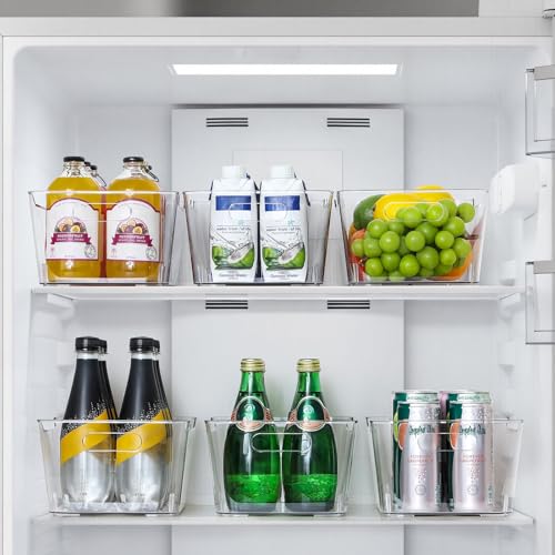 12-PACK-Multi-Use-Clear-Plastic-Storage-Bins-for-Organizing-wLabels-Home-Kitchen-Pantry-Bathroom-Office-Cabinet-Shelf-Organizer-Bins-SOHO-Collection-RV-Fridge-Organization-Containers-L
