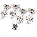 Produktbild 4xTopfband Topfbänder Eckanschlag Scharnier Topfscharniere mit Dämpfer + Kreuzplatte Clip Scharnier Scharniere Automatikscharnier