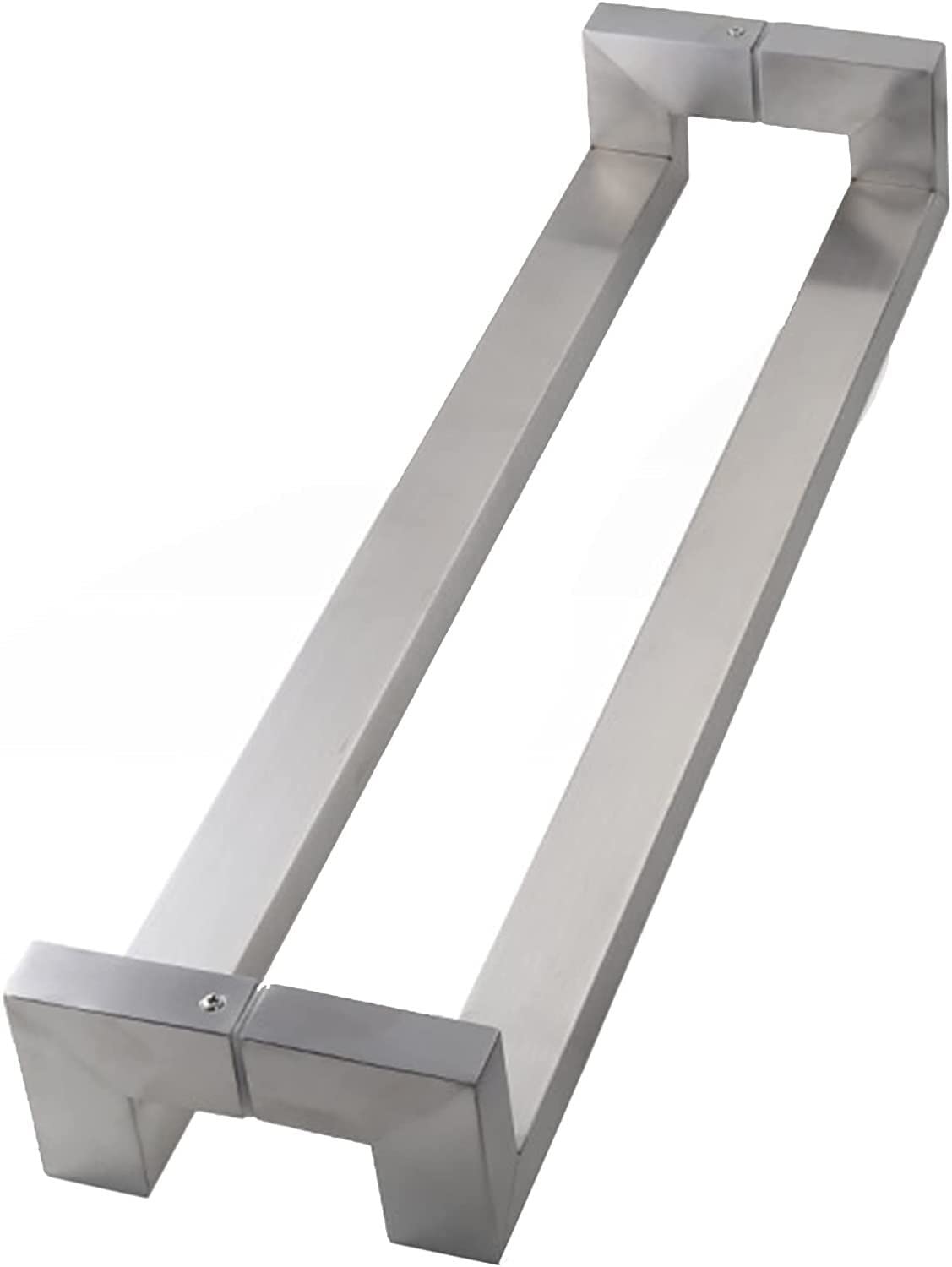 Poignée de porte de grange coulissante en finition argentée durable au design épuré