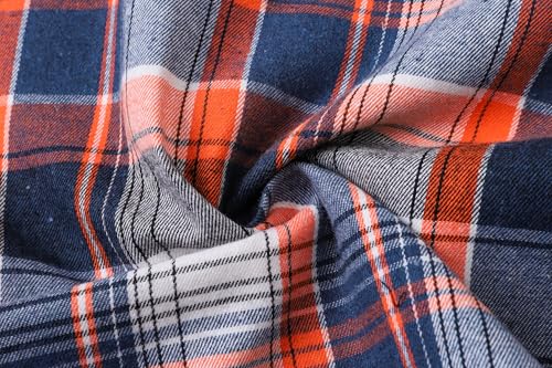 Image of Betusline Boy and Men Button Down Plaid Shirt | Soft,Breathable and Comfortable Fabric