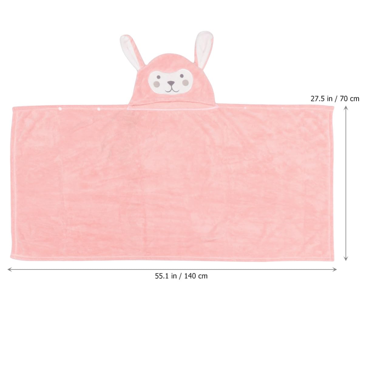 Hohopeti Toalla de Baño Absorbente y Transpirable Capucha de Coral Fleece para Niños Estilo Dibujos Animados Presa Diseño de Conejo para Playa y Parque Acuático