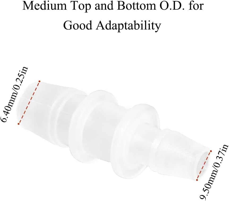 Hose Bibb Anti Siphon Vacuum Breaker, Plumbing FittingPlastic Hose Barb Reducer Pipe Fitting, Pagoda Joint Splicer for Water Hose Union Adapter, Fits Hoses 7-10mm, Easy to Replace, for Factory, Buildi