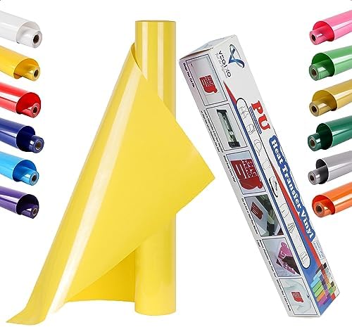 VEGIXO Heat Transfer Vinyl Red  12inch x 8 Feet Iron on Vinyl Roll for Cricut & Cricut Heat Press,HTV is Easy to Cut & Weed, Design Your T-Shirts & Crafts with Cricut Vinyl