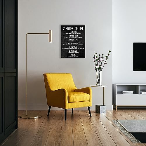 Motivational Quotes Wall Art, 7 Rules Of Life Sign Wall Art For Men Motivational Posters, Read Signs Inspirational Canvas For Classroom High School Motivational Posters For Bedroom Boys Room Home Office Positive Affirmations Wall Decor — view 2