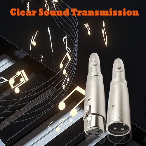 Adaptador XLR a 6.35MM 3PIN Kit 2pcs para micrófono miniatura 4