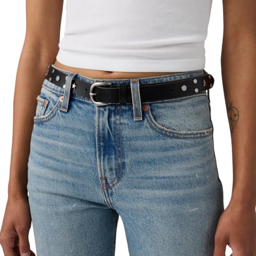 Cinturón Mujer Levi's Constellation Belt Ov de piel sintética negra para vaqueros
