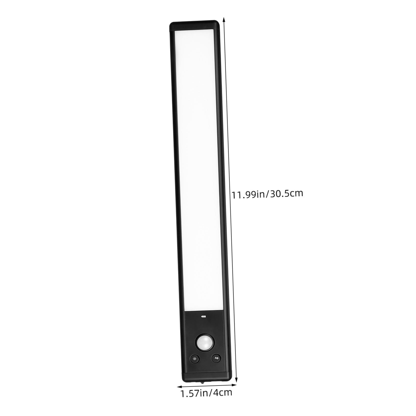 CALLARON 4 Piezas Luces LED Sensor de Movimiento y Batería Indicadora, Lámparas Negras de Aleación de Aluminio y Plástico para Iluminación Debajo del Escritorio o Entrada